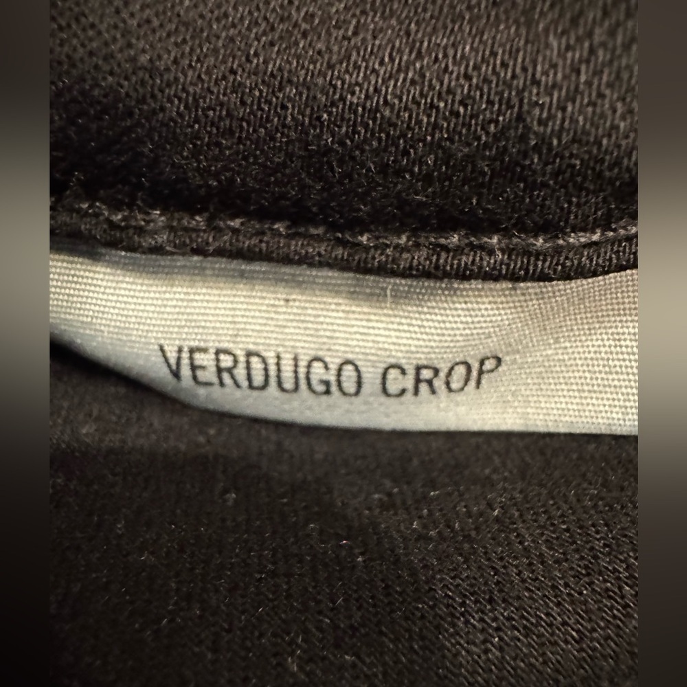 Paige Verdugo Distressed Crop Jeans Womens Size 29 Black Denim Pockets Fray Hem - Picture 11 of 14